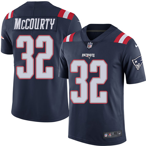 Men's Elite Devin McCourty Nike Jersey Navy Blue - #32 Rush NFL New England Patriots